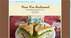 Desktop Screenshot of hanahourestaurant.com
